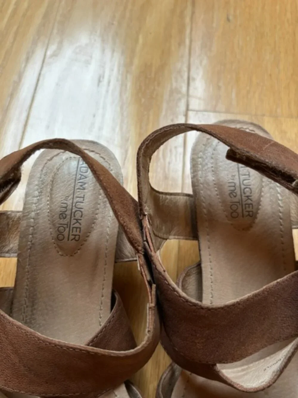 Adam Tucker by Me Too Leather Wedge sandal - 8